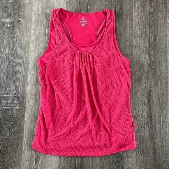 Prana Mika Double Layer Racer Tank Pink - Size: Large - Picture 5 of 6